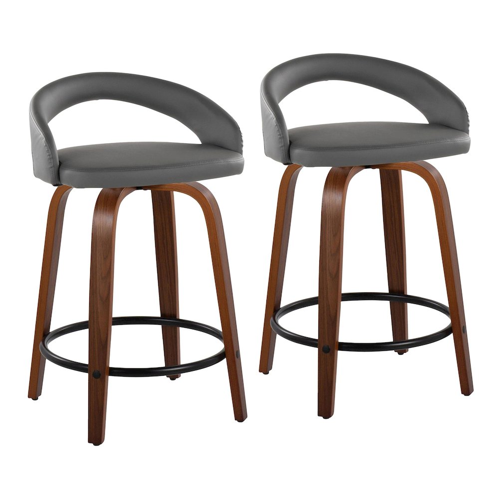 Grotto Upholstered 24" Fixed-Height Counter Stool - Set of 2