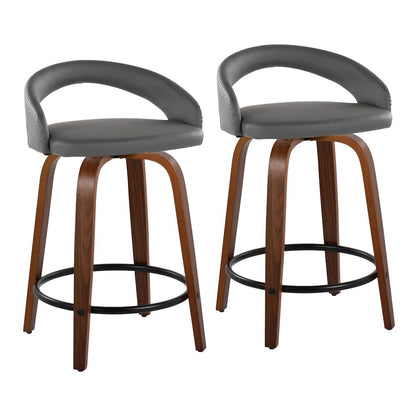 Grotto Upholstered 24" Fixed-Height Counter Stool - Set of 2