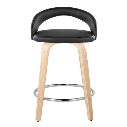 Grotto Upholstered 24" Fixed-Height Counter Stool - Set of 2