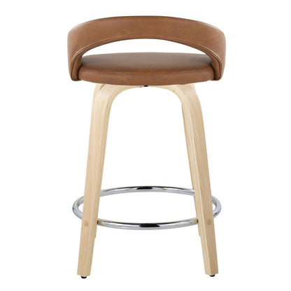 Grotto Upholstered 24" Fixed-Height Counter Stool - Set of 2