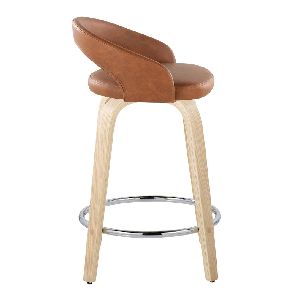 Grotto Upholstered 24" Fixed-Height Counter Stool - Set of 2