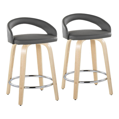 Grotto Upholstered 24" Fixed-Height Counter Stool - Set of 2