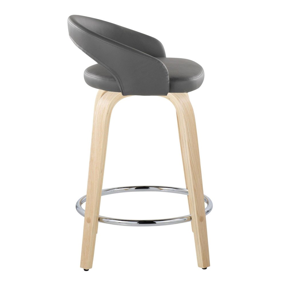 Grotto Upholstered 24" Fixed-Height Counter Stool - Set of 2