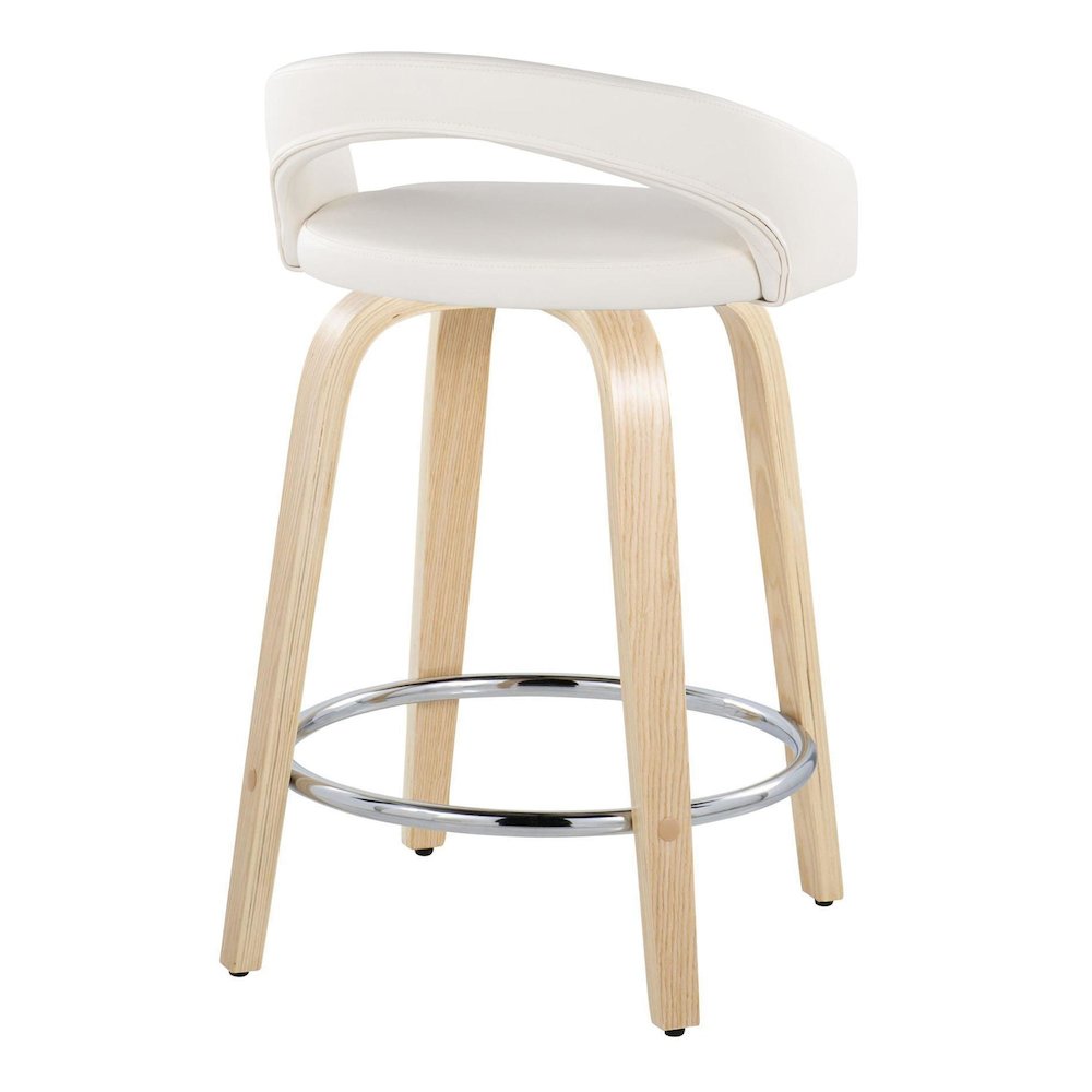 Grotto Upholstered 24" Fixed-Height Counter Stool - Set of 2