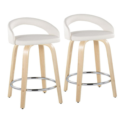 Grotto Upholstered 24" Fixed-Height Counter Stool - Set of 2