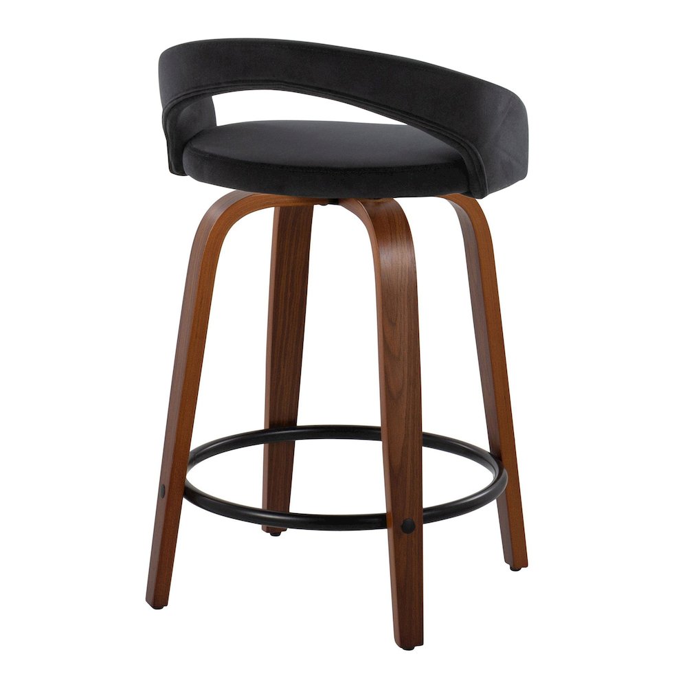 Grotto Upholstered 24" Fixed-Height Counter Stool - Set of 2