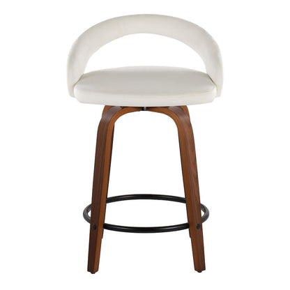 Grotto Upholstered 24" Fixed-Height Counter Stool - Set of 2