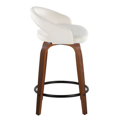 Grotto Upholstered 24" Fixed-Height Counter Stool - Set of 2