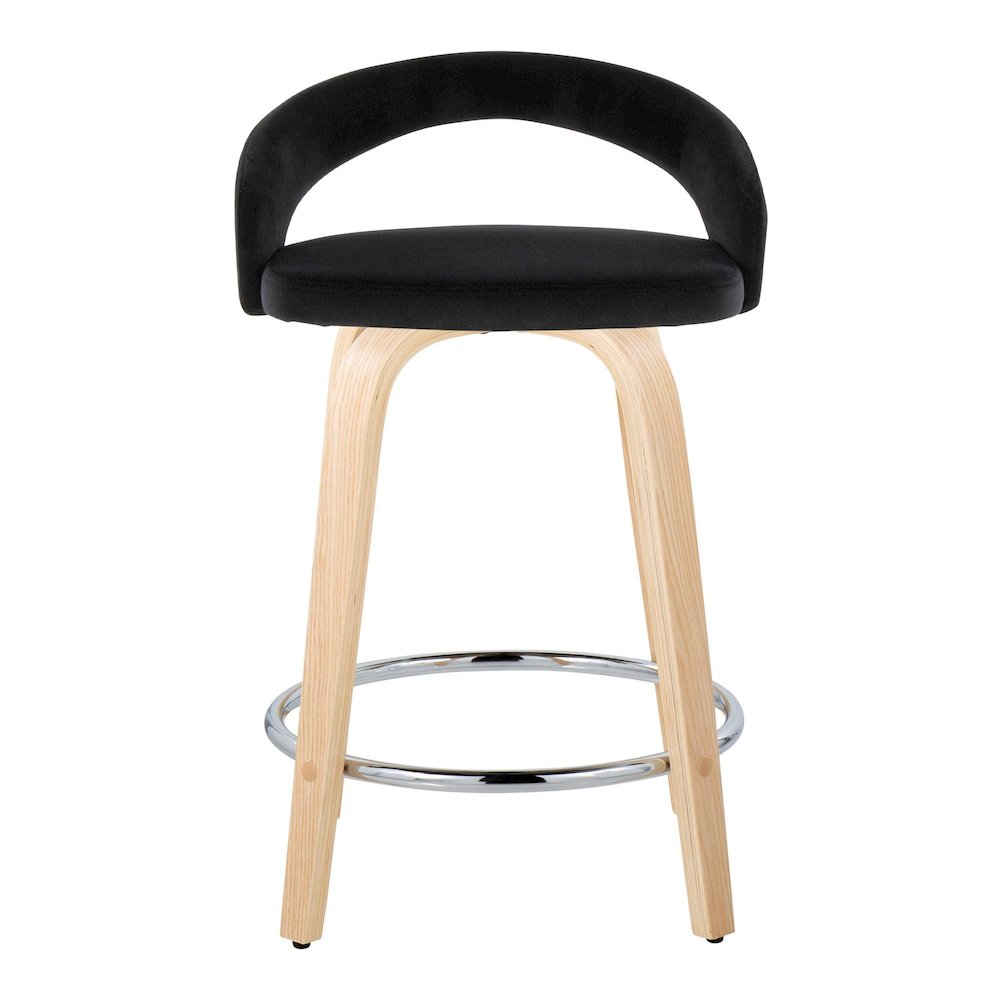 Grotto Upholstered 24" Fixed-Height Counter Stool - Set of 2