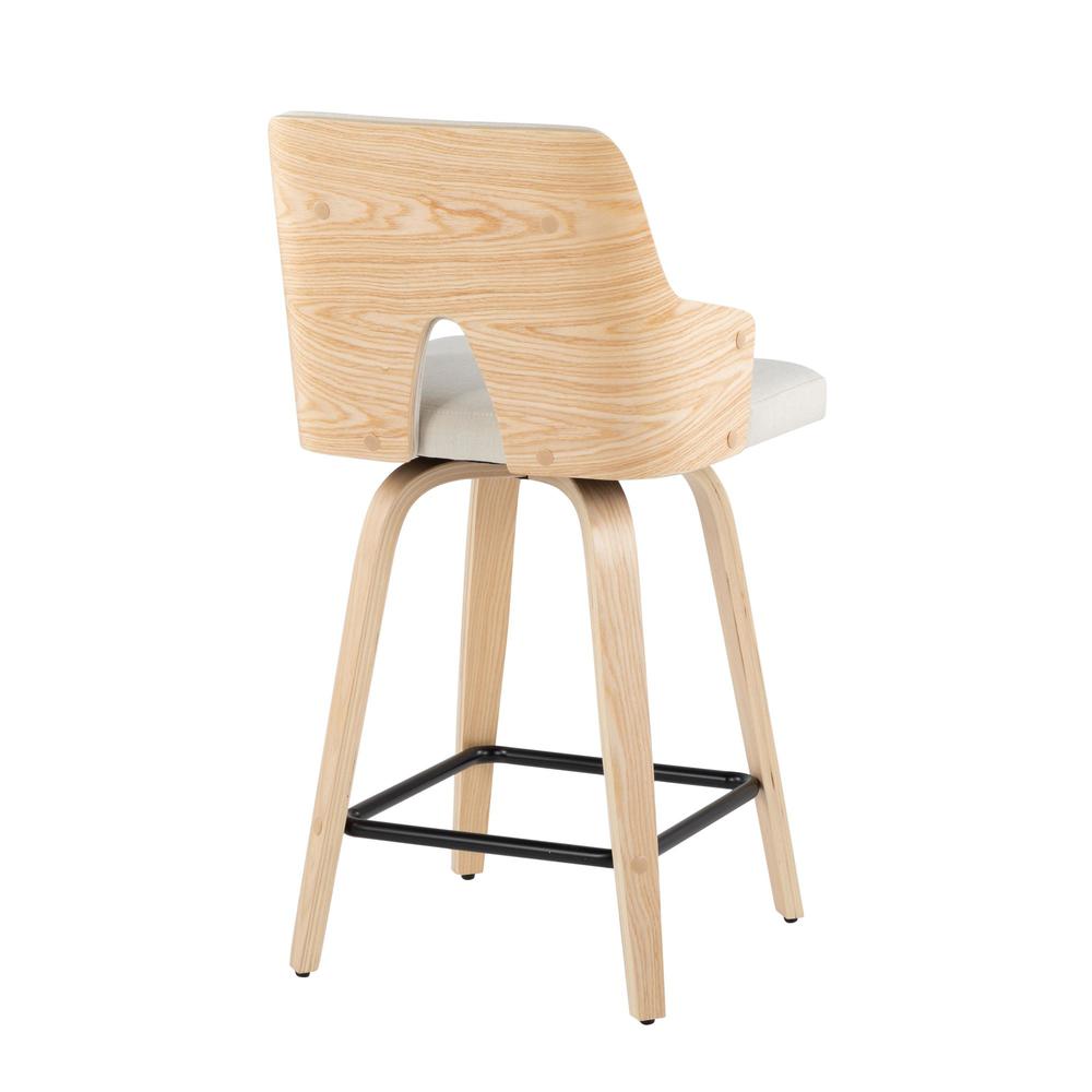 Beige Stella 24" Fixed-Height Counter Stool - Set of 2