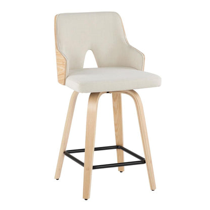Beige Stella 24" Fixed-Height Counter Stool - Set of 2