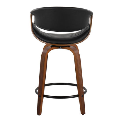 Brown Symphony 24" Fixed-Height Counter Stool - Set of 2