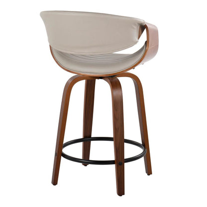 Brown Symphony 24" Fixed-Height Counter Stool - Set of 2