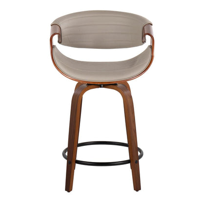 Brown Symphony 24" Fixed-Height Counter Stool - Set of 2