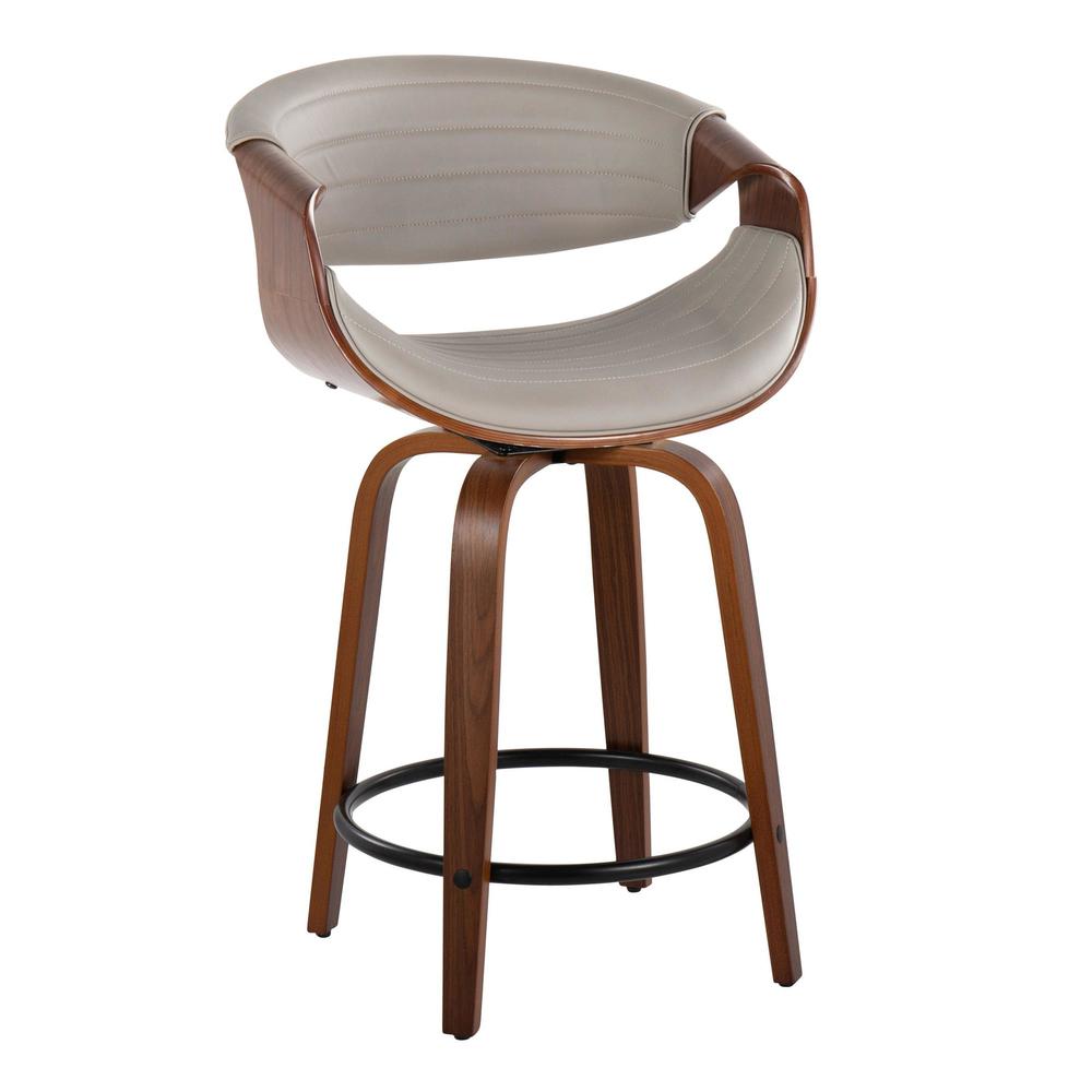 Brown Symphony 24" Fixed-Height Counter Stool - Set of 2