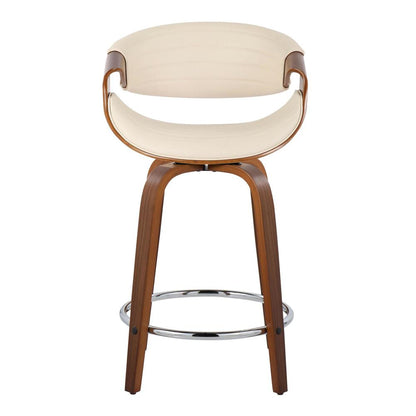 Brown Symphony 24" Fixed-Height Counter Stool - Set of 2