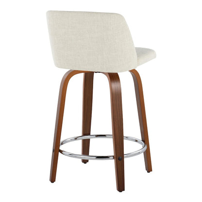 Toriano 24" Fixed-Height Counter Stool - Set of 2