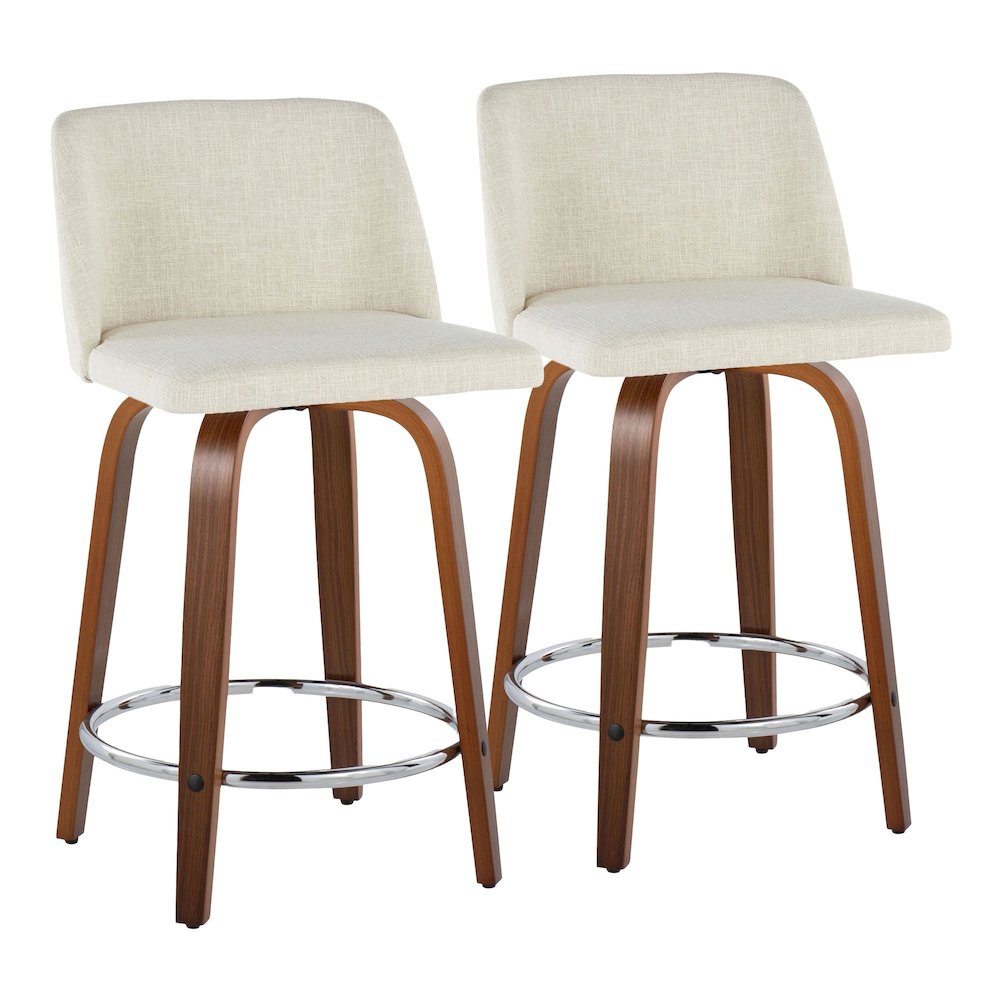 Toriano 24" Fixed-Height Counter Stool - Set of 2