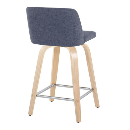 Brown Toriano 24" Fixed-Height Counter Stool - Set of 2