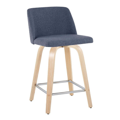 Brown Toriano 24" Fixed-Height Counter Stool - Set of 2