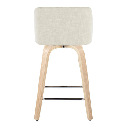 Toriano 24" Fixed-Height Counter Stool - Set of 2