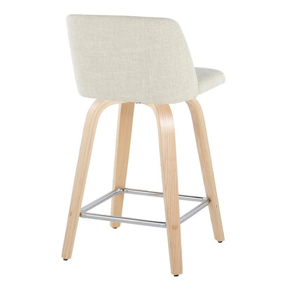 Toriano 24" Fixed-Height Counter Stool - Set of 2