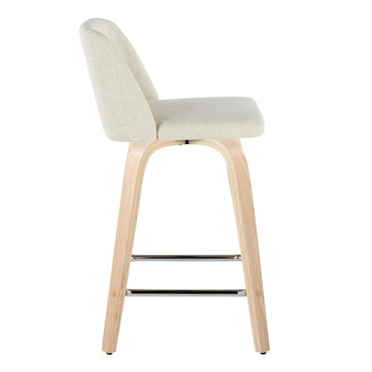 Toriano 24" Fixed-Height Counter Stool - Set of 2