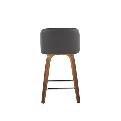 Brown Toriano 24" Fixed Height Counter Stool - Set of 2