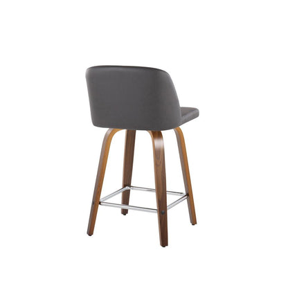 Brown Toriano 24" Fixed Height Counter Stool - Set of 2