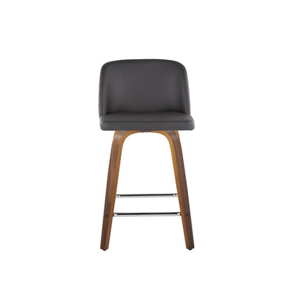 Brown Toriano 24" Fixed Height Counter Stool - Set of 2