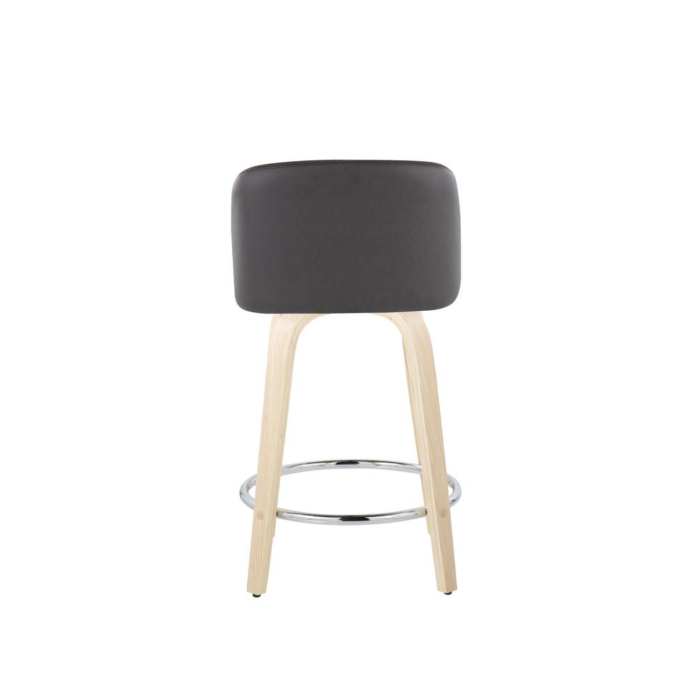 Brown Toriano 24" Fixed Height Counter Stool - Set of 2