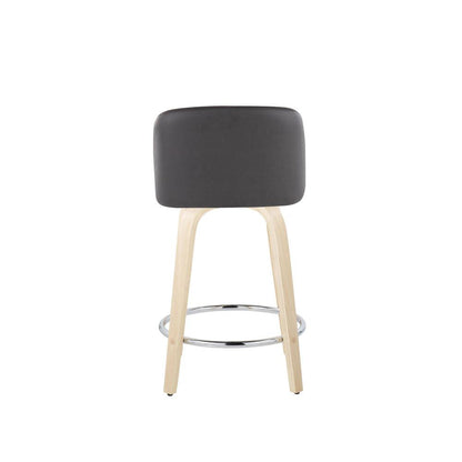 Brown Toriano 24" Fixed Height Counter Stool - Set of 2