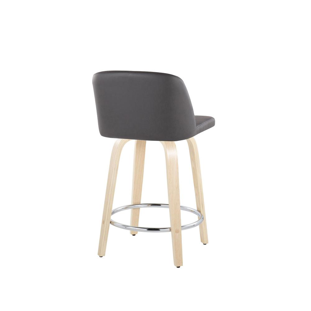 Brown Toriano 24" Fixed Height Counter Stool - Set of 2