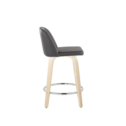 Brown Toriano 24" Fixed Height Counter Stool - Set of 2