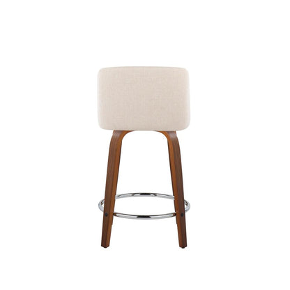 Brown Toriano 24" Fixed Height Counter Stool - Set of 2
