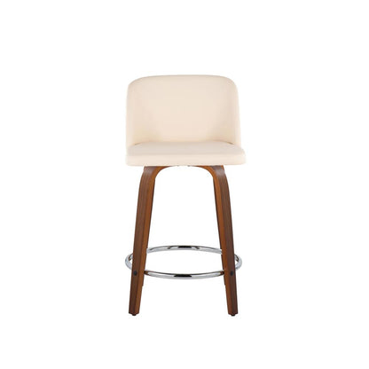 Brown Toriano 24" Fixed Height Counter Stool - Set of 2