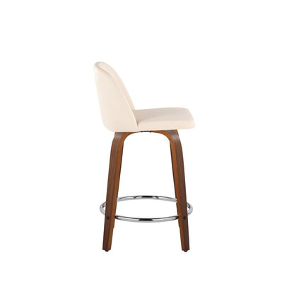 Brown Toriano 24" Fixed Height Counter Stool - Set of 2