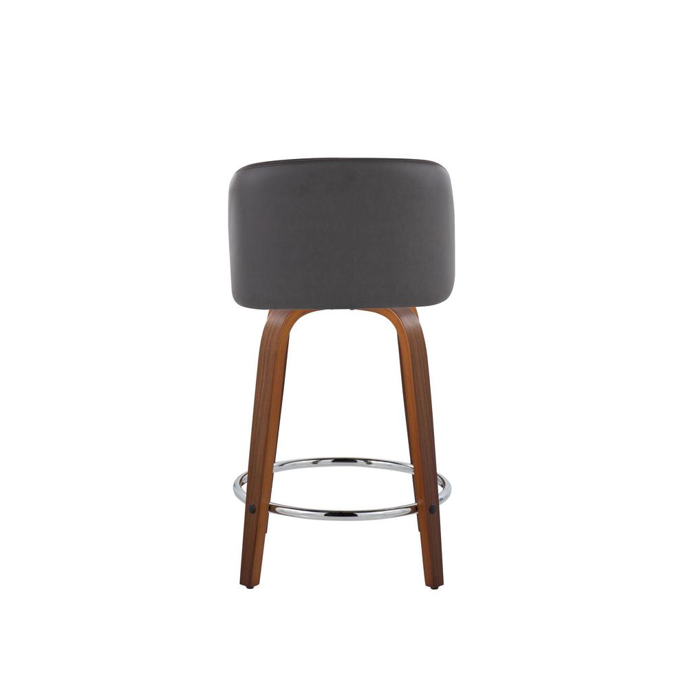 Brown Toriano 24" Fixed Height Counter Stool - Set of 2
