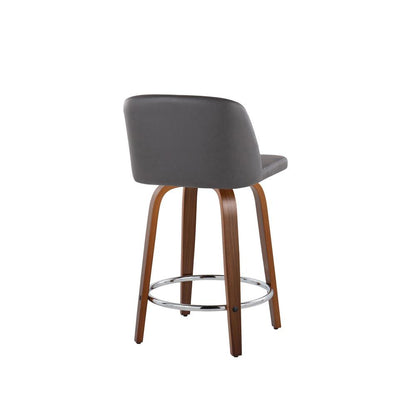 Brown Toriano 24" Fixed Height Counter Stool - Set of 2