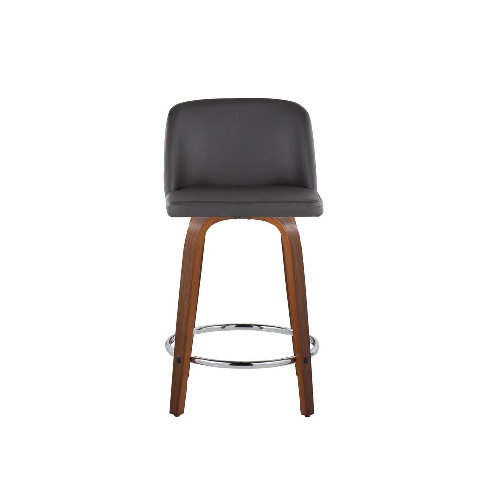 Brown Toriano 24" Fixed Height Counter Stool - Set of 2