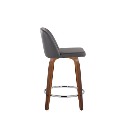 Brown Toriano 24" Fixed Height Counter Stool - Set of 2