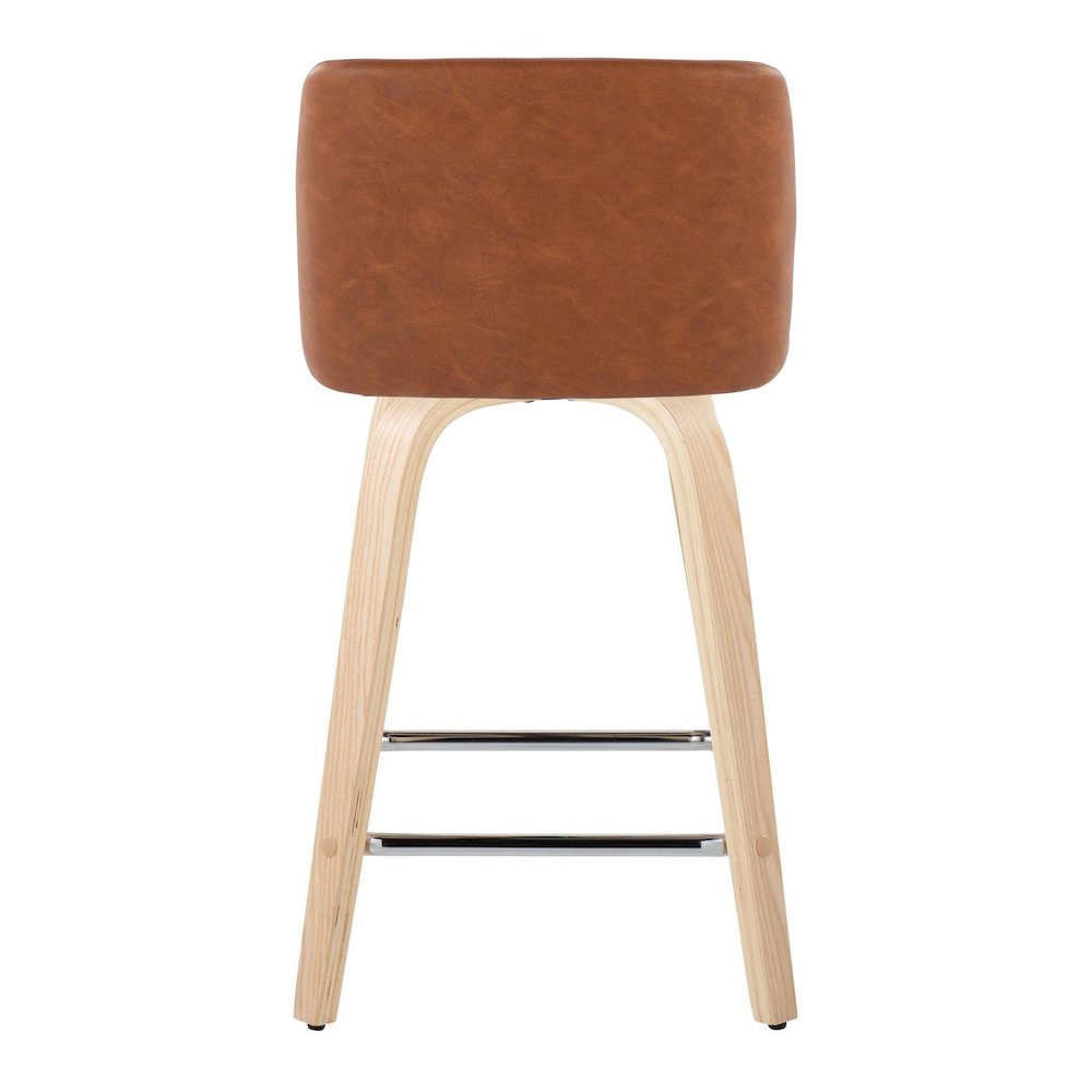 Brown Toriano 24" Fixed Height Counter Stool - Set of 2