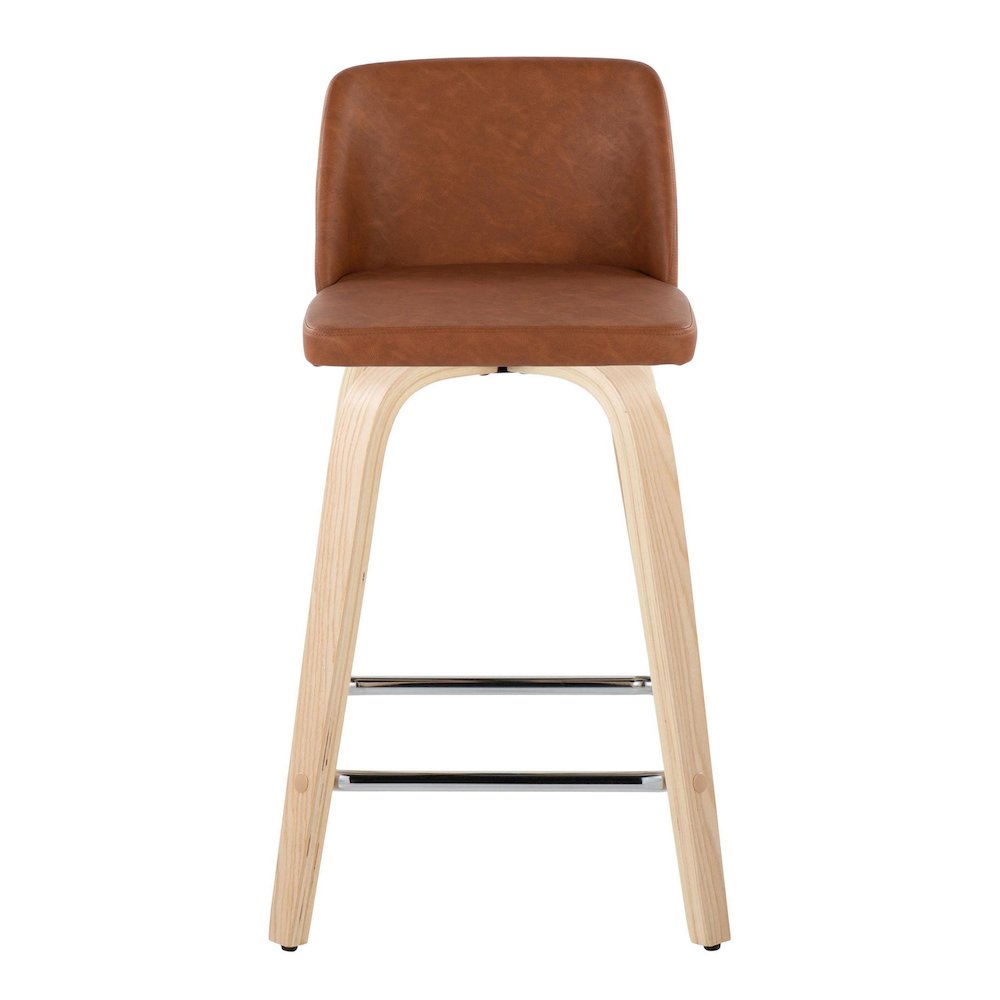 Brown Toriano 24" Fixed Height Counter Stool - Set of 2