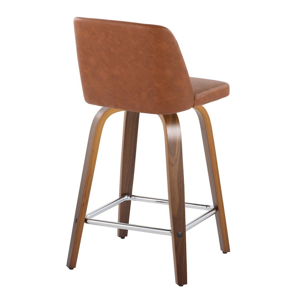 Brown Toriano 24" Fixed Height Counter Stool - Set of 2