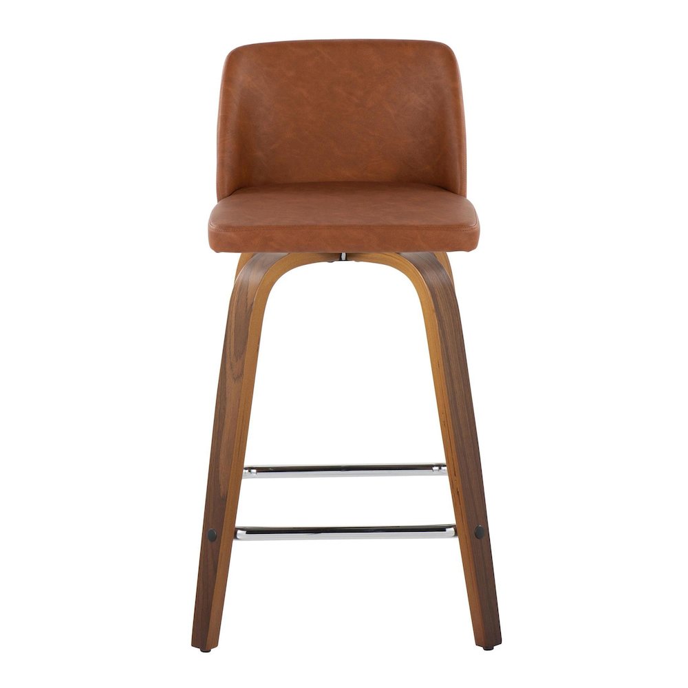 Brown Toriano 24" Fixed Height Counter Stool - Set of 2