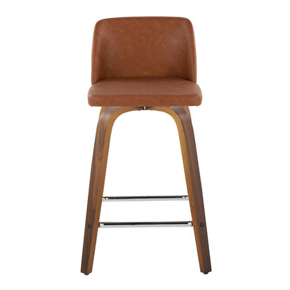 Brown Toriano 24" Fixed Height Counter Stool - Set of 2