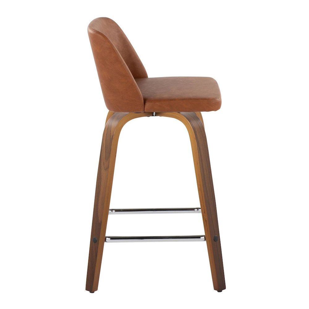 Brown Toriano 24" Fixed Height Counter Stool - Set of 2