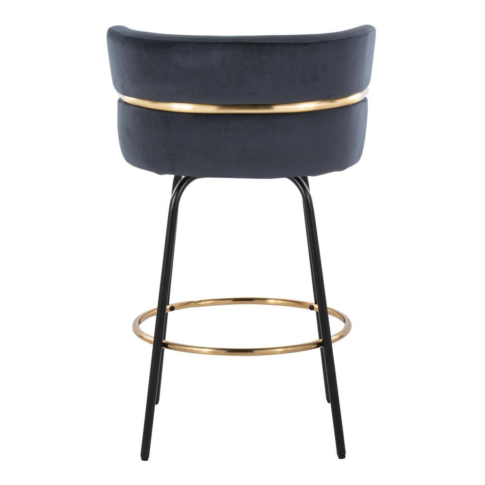 Black Cinch Claire 26" Fixed-Height Counter Stool - Set of 2