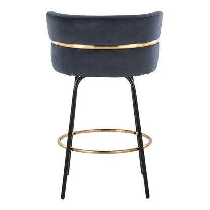 Black Cinch Claire 26" Fixed-Height Counter Stool - Set of 2