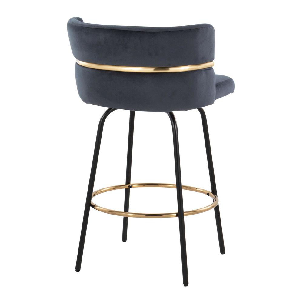 Black Cinch Claire 26" Fixed-Height Counter Stool - Set of 2
